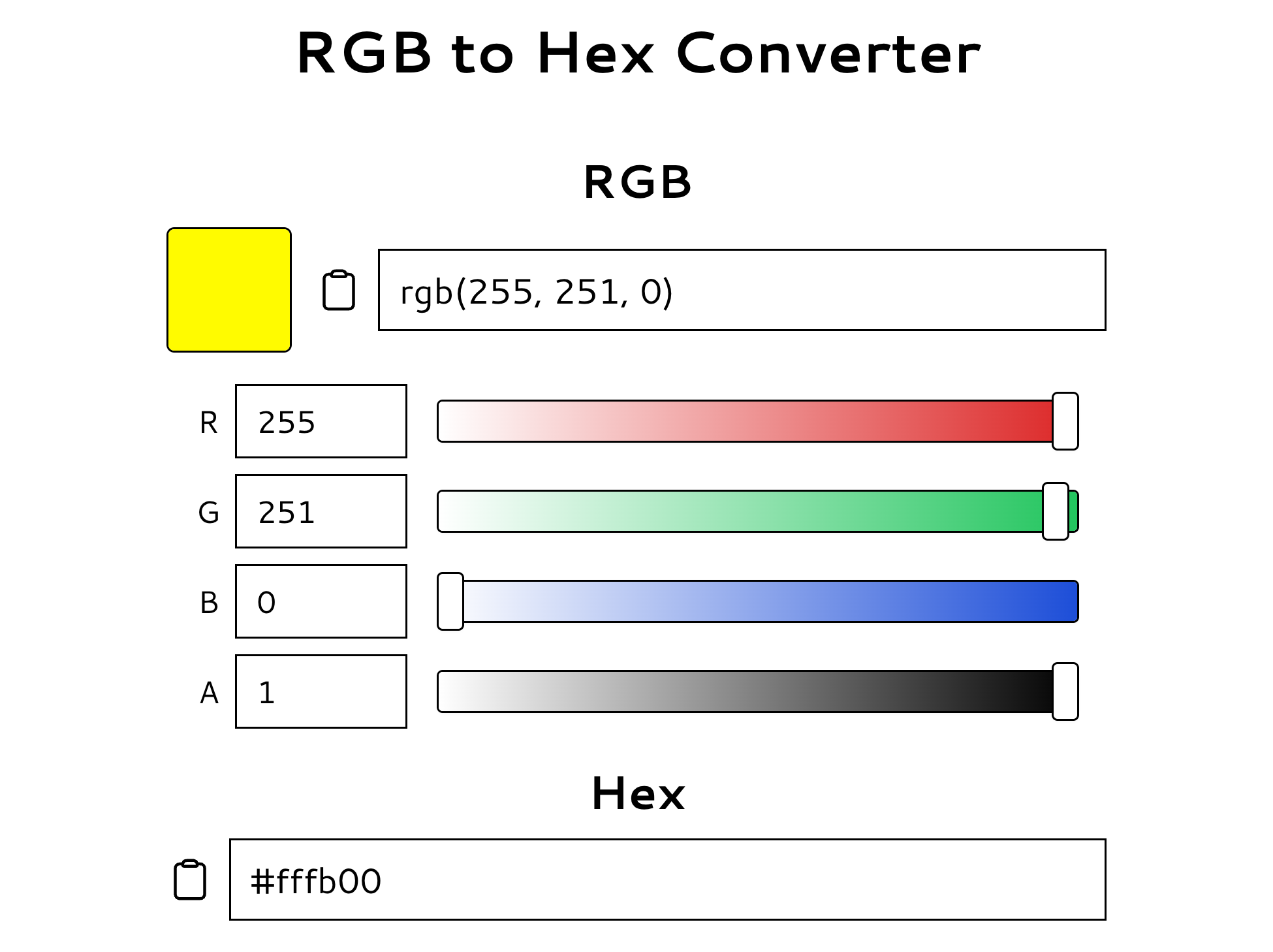 RGB to Hex Converter